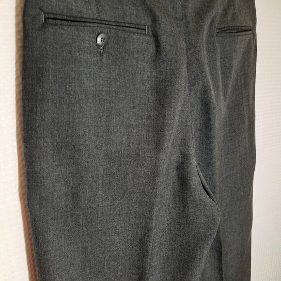 Berle Tailored Dress Pants Gray Wool Blend Men’s 34x34 Flat Front Classic USA - Picture 5 of 6